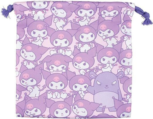T's Factory Sanrio Flat Drawstring Bag - Kuromi