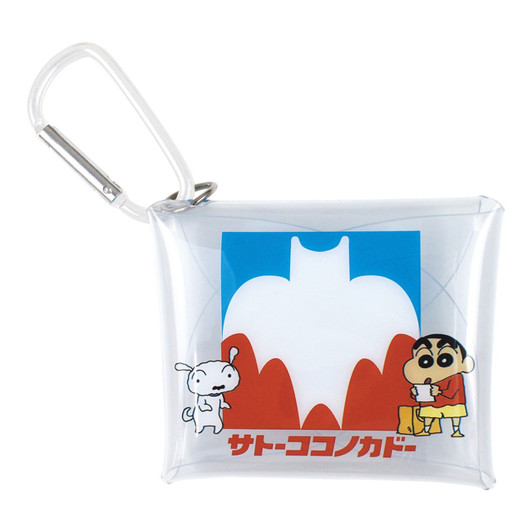 T's Factory Crayon Shin-Chan Snap Clear Pouch with Carabiner - Sato Kokonokado