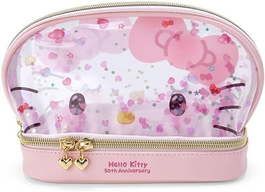 Sanrio Clear Pouch - Hello Kitty (Hello Kitty 50th Anniversary The Future in Our Eyes)