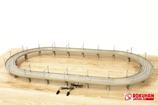 Rokuhan R095 PC Track Set H Double Track Viaduct Set (Z Scale)