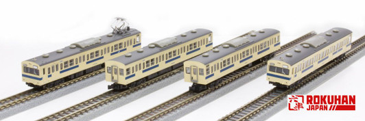 Rokuhan T022-14 Series 103 Setouchi Color Low Cab Type 4 Cars Set (Z Scale)