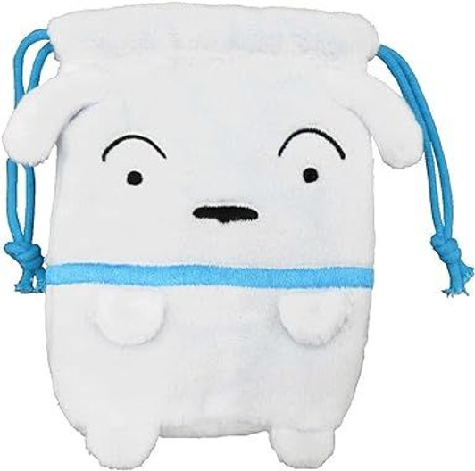 Unique730 Crayon Shin-chan Plush Drawstring Pouch - Shiro