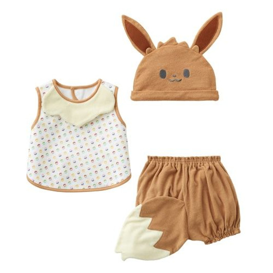 Pokemon Center Original Monpoke Gift Set (Apron Suit & Hat) - Eevee