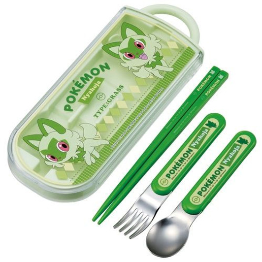 Pokemon Center Original Lunch Trio Set (Fork, Spoon, Chopsticks) Sprigatito