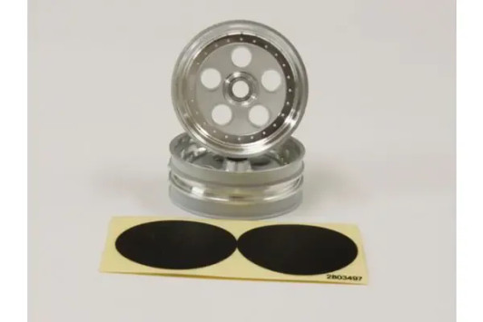 Kyosho SCH007SCB Front Wheel (Satin Chrome/2pcs/Tomahawk)