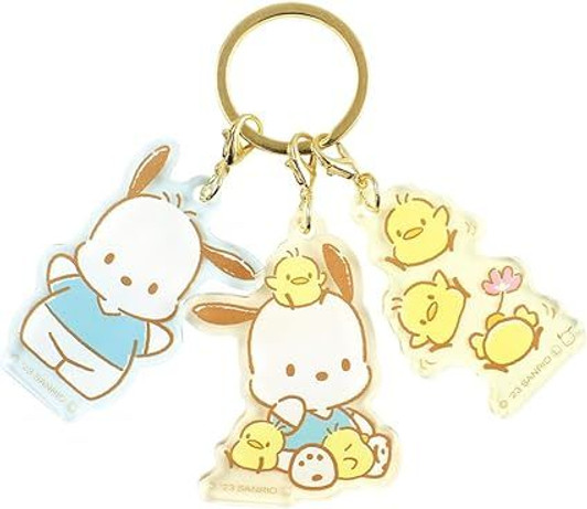 Sanrio 3 Charm Keychain Pochacco