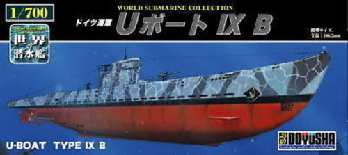 Doyusha 301067 German U-Boat Type IX B Submarine 1/700 Scale Kit