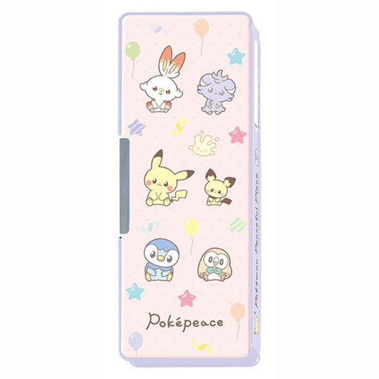Showa Note Pokemon Center PokePeace Double-sided Open Pencil Case - Hologram Pink and Blue