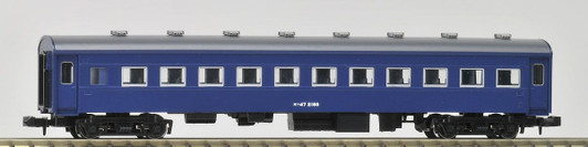 Tomix 9510 JNR Passenger Car Type OHA 47 (Aluminum Sash/Blue) (N scale)