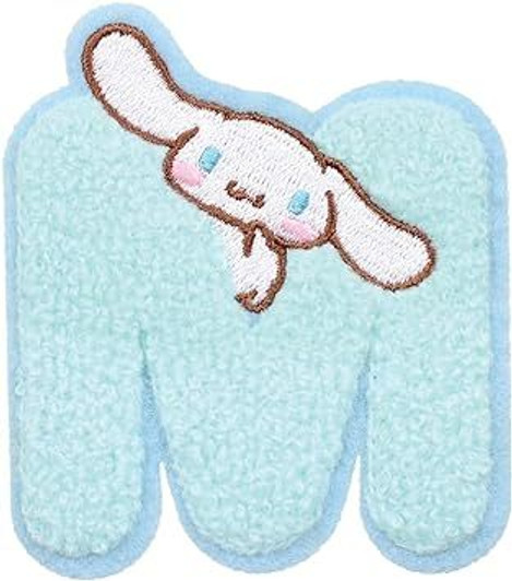 T's Factory Sanrio Mokomoko Initial Embroidery Sticker Cinnamoroll - M