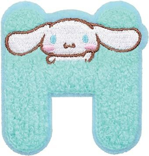 T's Factory Sanrio Mokomoko Initial Embroidery Sticker Cinnamoroll - H