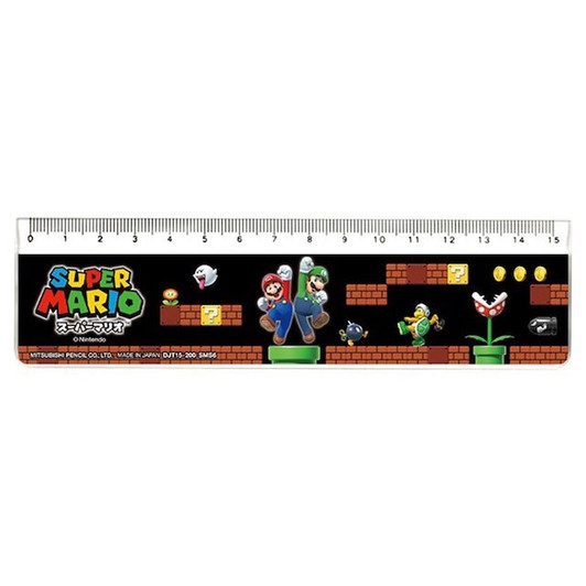 Mitsubishi Pencil Super Mario 15cm Ruler