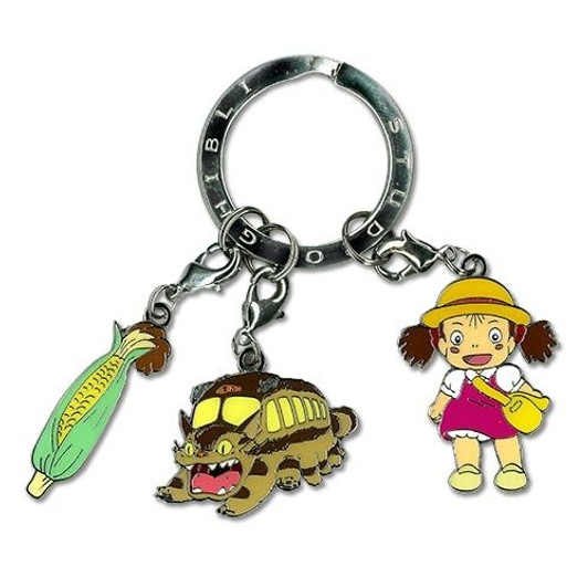 Studio Ghibli Keychain My Neighbor Totoro - Cat Bus, Mei and Corn