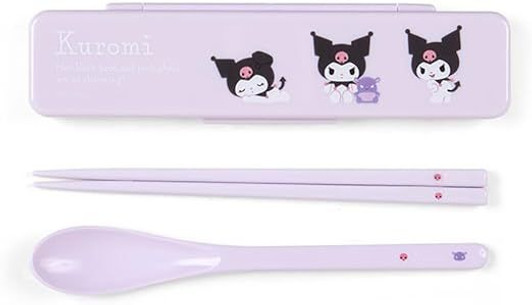 Sanrio Chopstick and Spoon Set Kuromi
