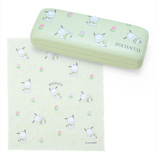 Sanrio Glasses Case and Cloth Pochacco