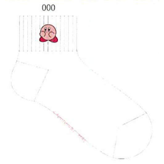 Other Kirby Embroidered Crew Socks White 
