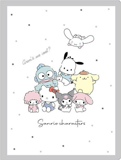  T's Factory Sanrio Hard Cover Files Grey Grey (6 Pocket) 