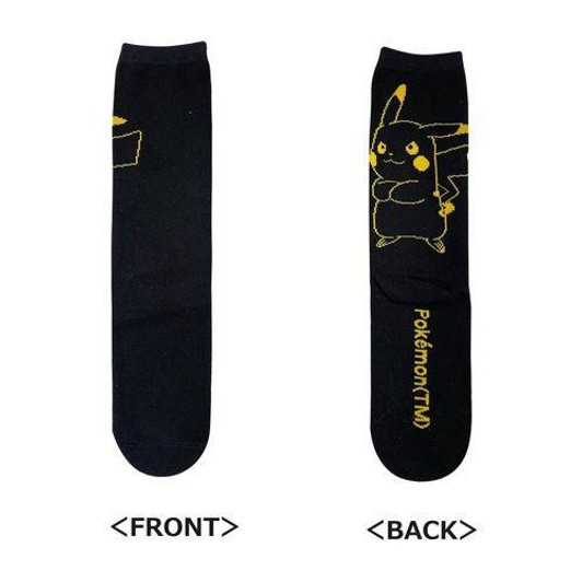  Pokemon Center Original High Socks Pikachu Black (23~25cm) 