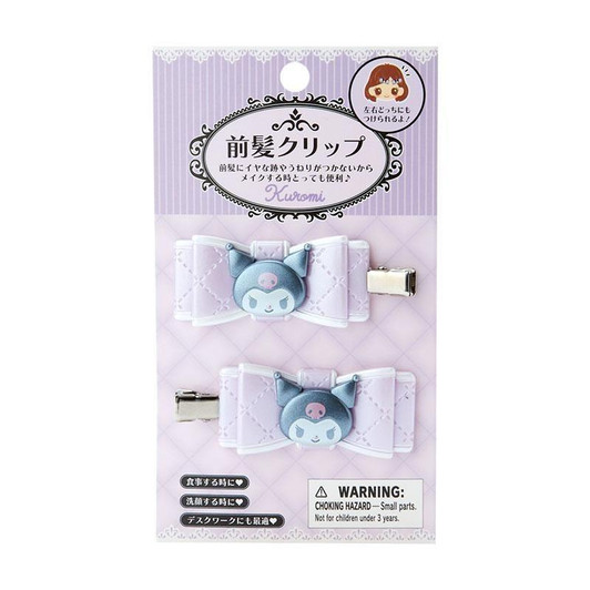  Sanrio Hair Clip Kuromi (Quilt Ribbon) 