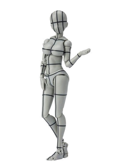  Bandai S.H. Figuarts Body-chan -Kentaro Yabuki- Edition Wire Frame Gray Color Ver. Figure 