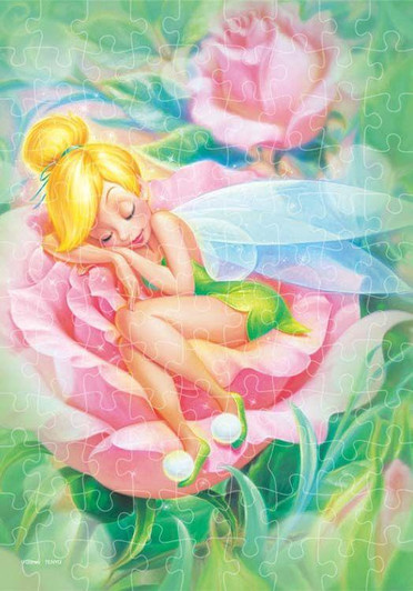  Tenyo D108-045 Jigsaw Puzzle Disney Tinker Bell ZZZ in the Roses (108 Pieces) 