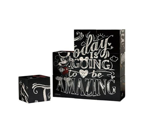  Yanoman 607-01 Woodisplay Cube puzzle Blackboard Mickey Mouse (9 Pieces) 