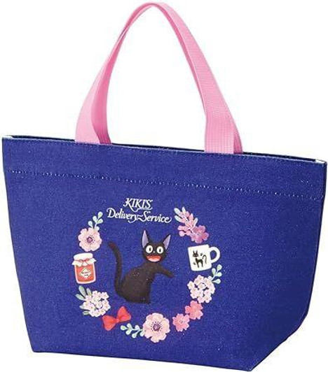  Skater Studio Ghibli Kiki's Delivery Service Canvas Lunch Tote Bag - Fluffy French Flowers 