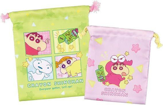  T's Factory Crayon Shin-chan Drawstring Bag Chocobi (2 Bags) 