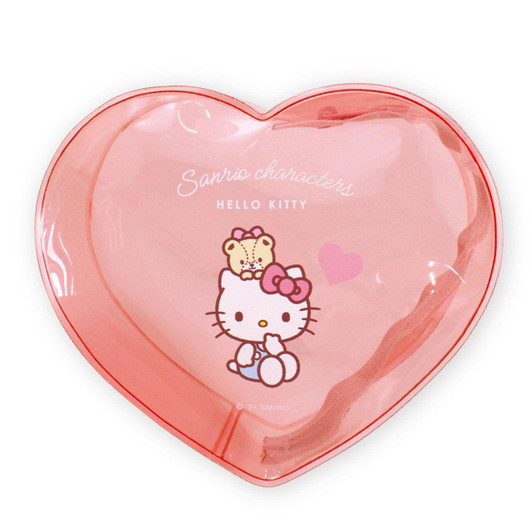  T's Factory Sanrio Heart-Shaped Clear Pouch Hello Kitty 