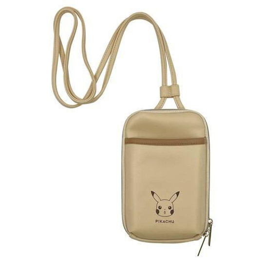 Pokemon Center Original Shoulder Zip Bag Pikachu Tan