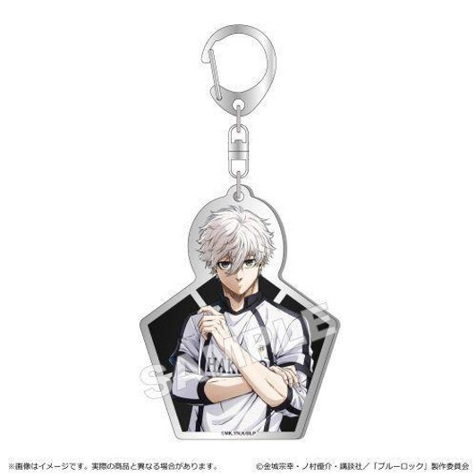  Shimizu Sangyou Blue Lock Acrylic Keychain with Metal Clip Seishiro Nagi 