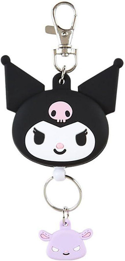  Sanrio Reel Keychain Kuromi Face Design 