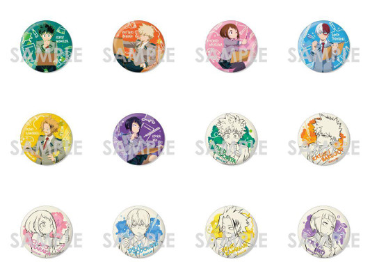  SOL International My Hero Academia Trading Button Badge - Color2 - 12pcs Complete Box 