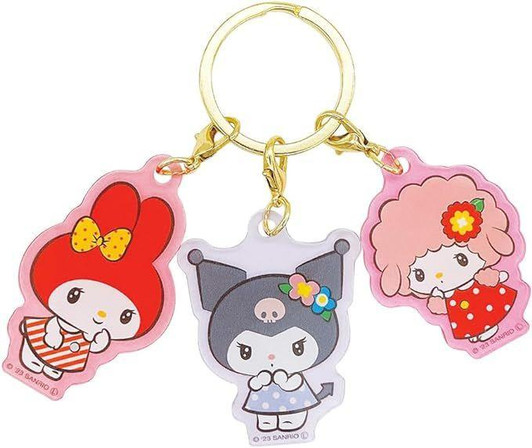  T's Factory Sanrio 3 Charm Key Holder - Sanrio Characters A 