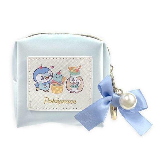 Pokemon Center Original PokePeace Mini Pouch with Carabiner Piplup＆Rowlet (Sweets Shop) 
