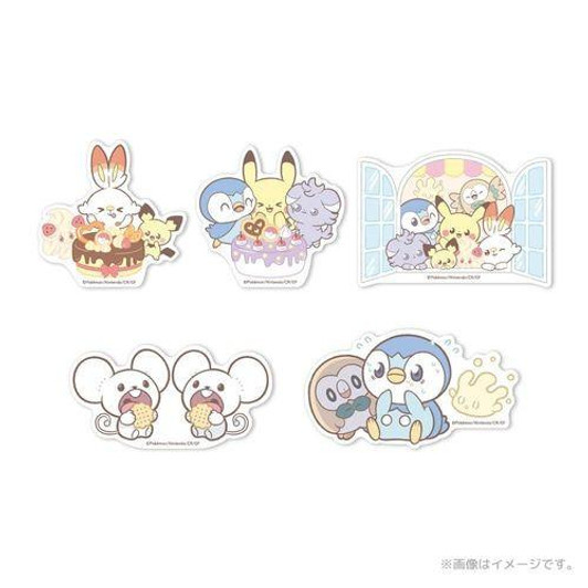  Pokemon Center Original PokePeace Sticker Set B (Sweets Shop) (Set of 5 Sheets) 