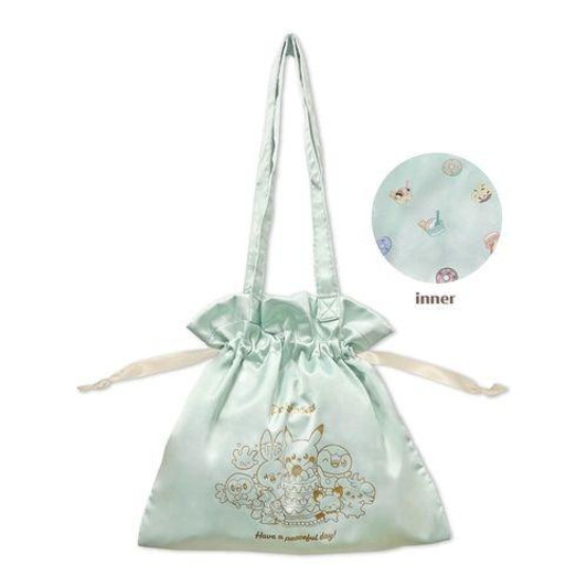  Pokemon Center Original PokePeace Drawstring Tote Bag (Sweet Shop) 