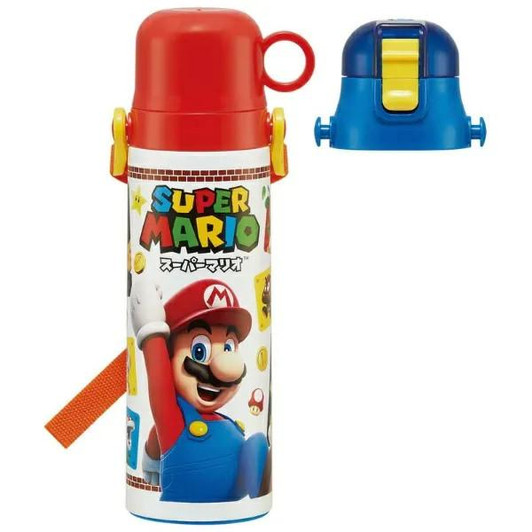  Skater Super Mario Two Way Stainless Bottle with Cap 