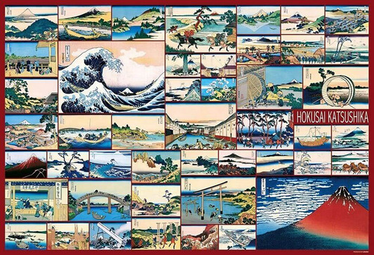 Beverly Jigsaw Puzzle 31-474 Hokusai Thirty-six Views of Mt. Fuji (1000 Pieces)