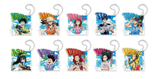  Takara Tomy A.R.T.S My Hero Academia Squirt Gun Acrylic Keychain Collection 10Pcs Box 