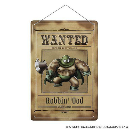  Square Enix Dragon Quest Relief Plate Robbin' 'Ood Wanted Poster 
