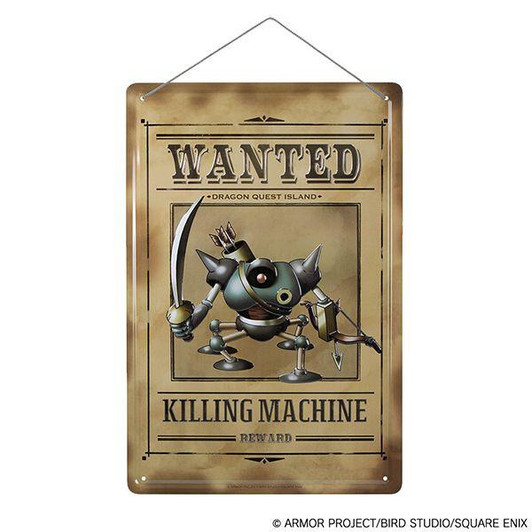  Square Enix Dragon Quest Relief Plate Killing Machine Wanted Poster 