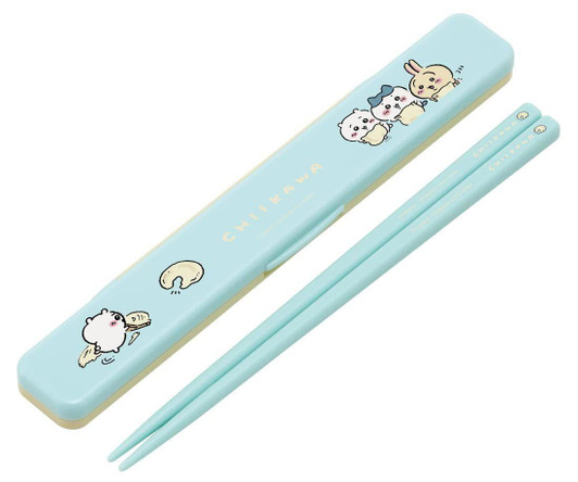  Skater Chiikawa Silent Chopstick Box Set Blue 