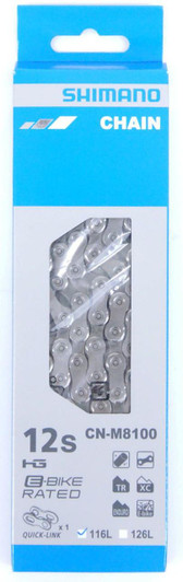 Shimano (Cycling) Deore XT Chain CN-M8100 12-speed | 116 links with Chain Connector