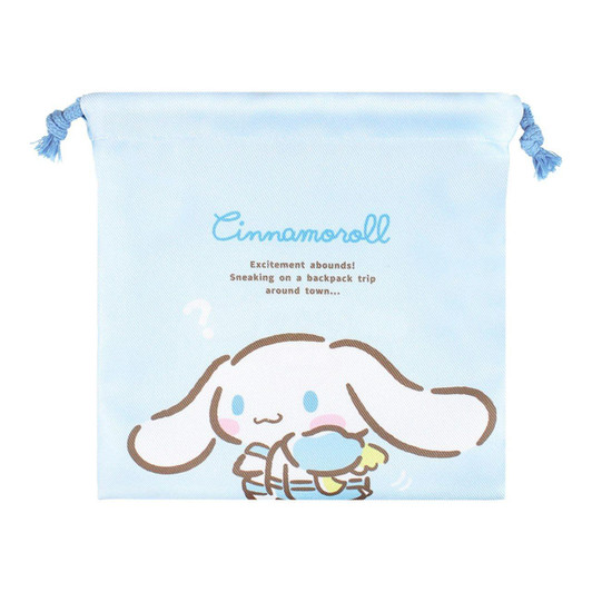  T's Factory Sanrio Flat Drawstring Pouch Take-Along Backpack / Cinnamoroll 