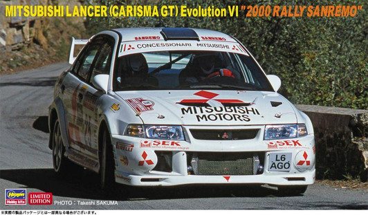  Hasegawa 1/24 Mitsubishi Lancer (Charisma GT) Evolution VI ''2000 Rallye Sanremo'' Plastic Model 