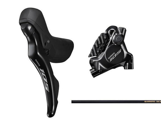 Shimano (Cycling) Shimano J-kit Direct ST-R7120 (Left) BR-R7170 (Rear) Resin Pad With Fin Brake Hose 1700mm (SM-BH90) / Shift Cable 1800mm