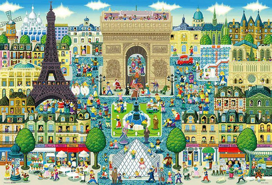 Beverly 1000-059 Jigsaw Puzzle Paris Landmark Collection! (Naoki Tanaka) (1000 Pieces)