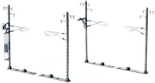 Kato 23-066-1 Single Wide Track Catenary Poles (Gray/20 pcs) (N scale)