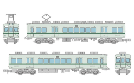  Tomytec Choshi Electric Railway Type 22000 (22007 Configuration) 2 Cars Set (N scale) 